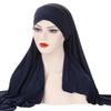 Muslim Women Long Scarf Pull On Ready Wear Instant Hijab Chemo Cap One Piece Amira Head Wrap Turban Femme Shawl Bandanas Scarves