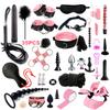 Фетиш BDSM Комплект Набор Секс-игрушка Наручники для Женщины Взрослые Принадлежности Наручники Кнут Анальная пробка Вибратор Веревка для Бондажа Сексуальная Секс-игра