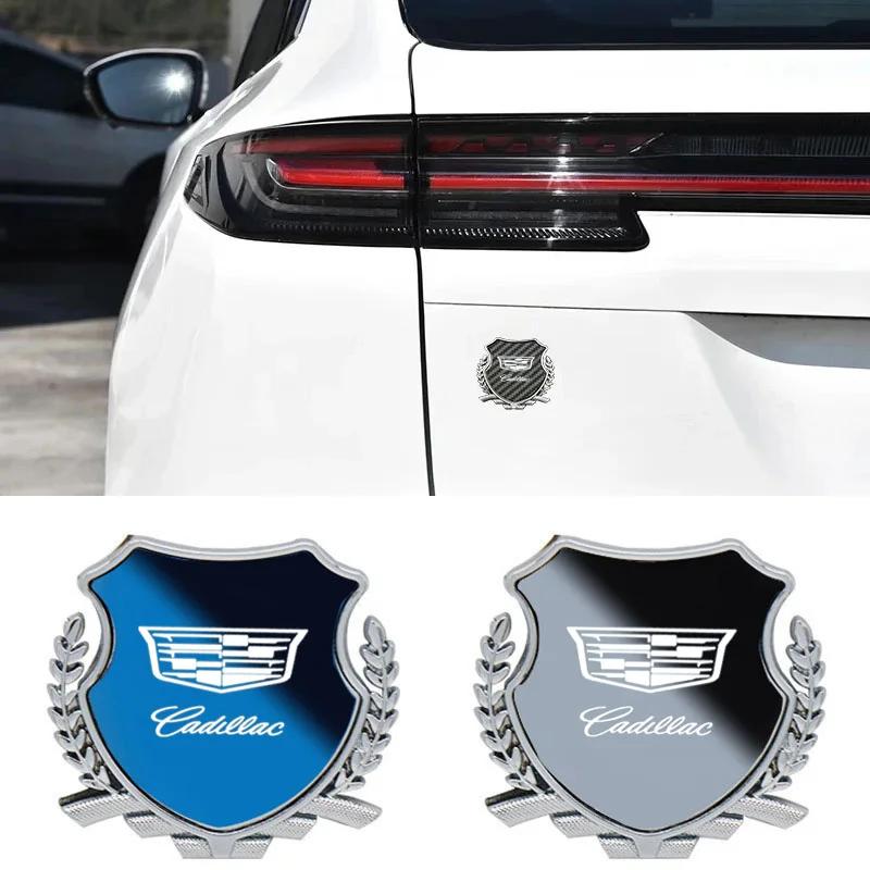 Custom Zinc Alloy Car Fender Emblem Side Window Badge for Cadillac ATS CT4 CT5 CTS ESCALADE STS XLR XT4 XT5 XT6 XTS Rear Sticker