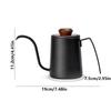 304 Stainless Steel Goose Neck Coffee Pot Drip Spout Hand Brewing Kettle  Pour Over Brewing