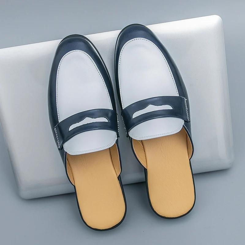 Модная мужская формальная обувь, тапочки, лакированная кожа, туфли для платья, роскошный бренд, деловой офис, свадебные мюли, обувь, мужская обувь, zapatillas