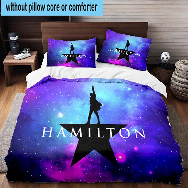 3PCS Star Hamilton Art 3pcs Bedding,Including 3PCS Duvet Cover And 2pcs Pillowcases Perfect for Christmas,Ideal for Bedroom, Dormitory