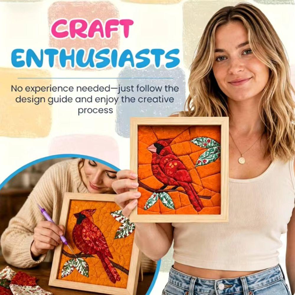 Handmade Embroidery Kit DIY Fabric Embroidery Kit Embroidery Supplies Needlework Kit Gift