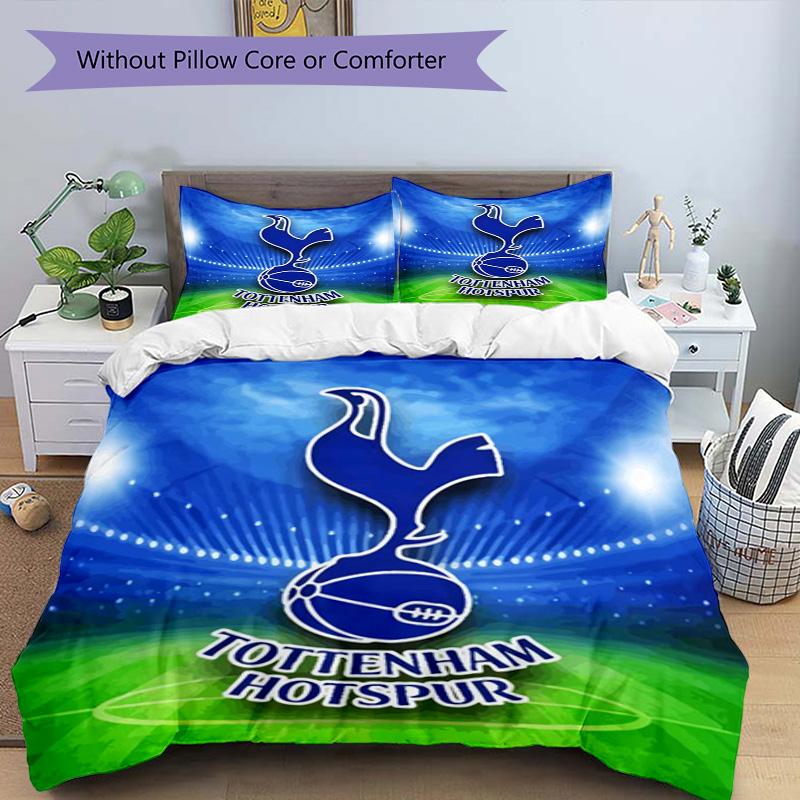 Tottenham Hotspur F.C Design Printed Pattern Duvet Cover Set – includes 1 duvet cover and 2 matching pillowcases Bedroom decor Christmas gifts