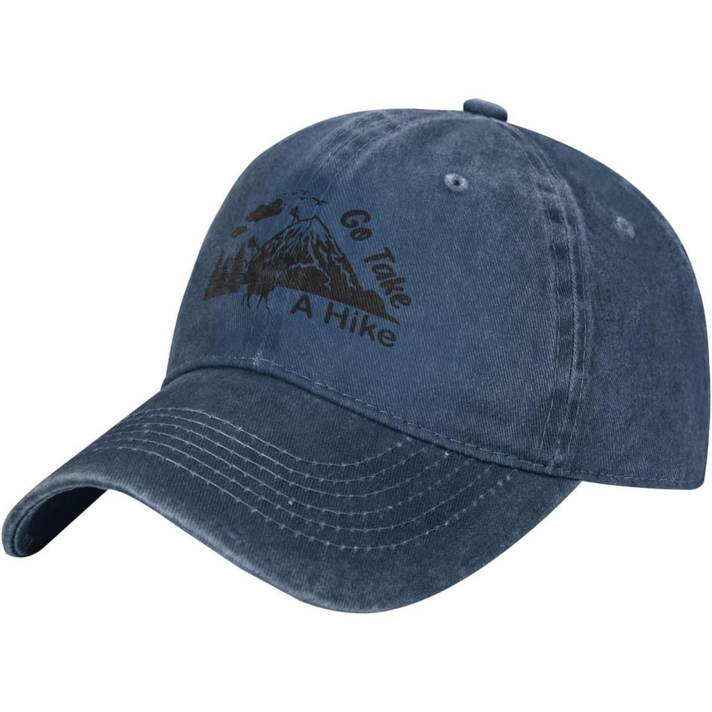 Go Take A Hike Graphic Baseball Cap Distressed Cotton Adjustable Dad Hat Outdoor