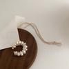 Metal C-shaped Ear Clip Imitation Pearl Fake Piercing Earrings Simple Gold Jewelry  Daily