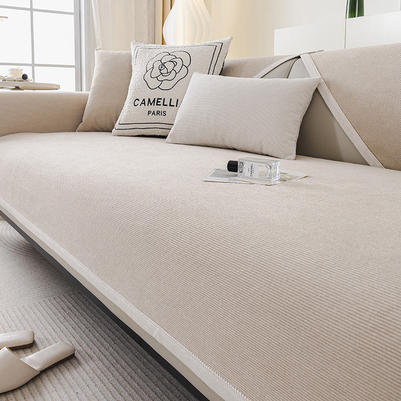 Водонепроницаемая, непромокаемая подушка для дивана, универсальная для всех сезонов, нескользящая, с изысканным видом, однотонная, французская новая накидка на диван, покрывало