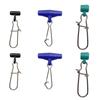 20pcs Blue Black Green Plastic Head Swivel With Nice Hooked Snap Fishing Sinker Slide Swivels For Braid Fishing Line Slider