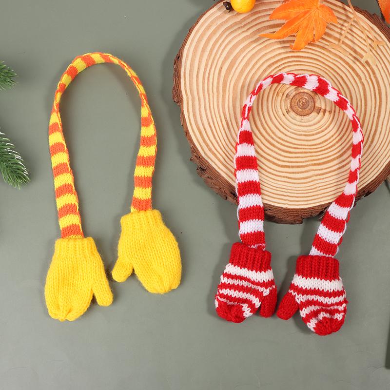 1/12 кукольный домик ручной работы мини вязаный шарф перчатки кукольный домик рождественские украшения одежда для кукол нарядные аксессуары