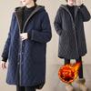 Casual Winter Jackets Stripe Hooded Thicken Coats Women's ClothingLong Parkas Winter Cotton