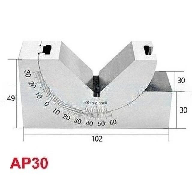 Precision Adjustable Angle V-Block Set AP25 AP30 AP46 0-60 Degree for Micro Milling Setup Workshop Calibration