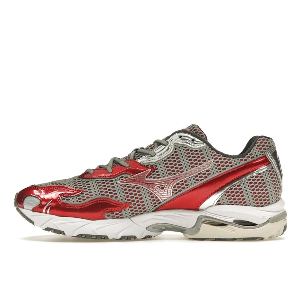 Mizuno Wave Rider 10 Flame Wave One Block Down Koi Men Sneakers Red Grey White D1GD232701