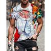 Santa Claus 3D Printed Men's T-shirt Fashionable Christmas Holiday Gift Men Round Neck Short Sleeved Oversized Hip Hop Clothing