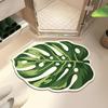 Stylish Irregular Leaf Diatom Mud Bathroom Floor Mat