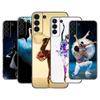 Чехол для телефона с балериной для Samsung Galaxy S22 Pro S21 S20 Ultra FE S10 Lite 5G S10E S9 S8 Plus Мягкий ТПУ Черный чехол