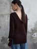 THE BOONDOCK SAINTS V-Neck Knit Top Dark Brown