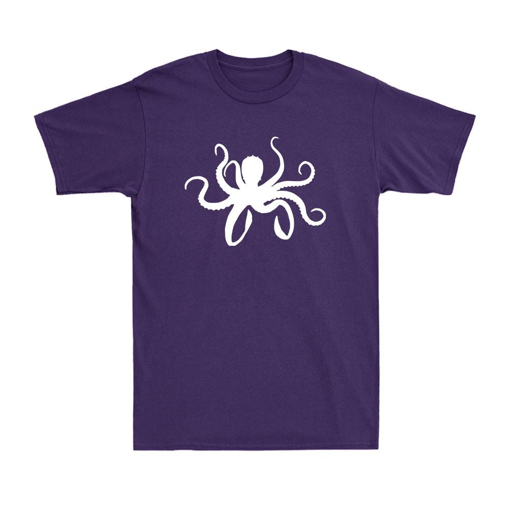 Octopus Silhouette Wildlife Sea Life Animal Lover Gift Unisexs Cotton TShirt