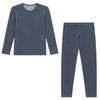 Tongniu Men's Thermal Underwear Set - Soft Fleece Crew Neck