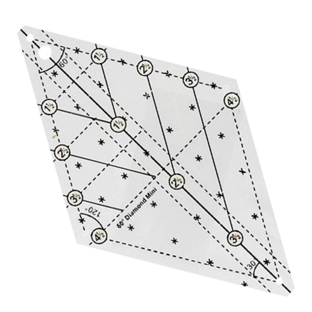 60-градусный алмазный шаблон для квилтинга, швейная линейка, линейка для квилтинга, линейка для рукоделия, простые дизайны для квилтинга, фурнитура