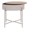 Side Table In Light Beige-grey Powder-coated Steel