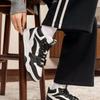 Li Ning Moon White HI Кеды для скейтборда Женские Средняя высота Черно-белые AGCU314-5