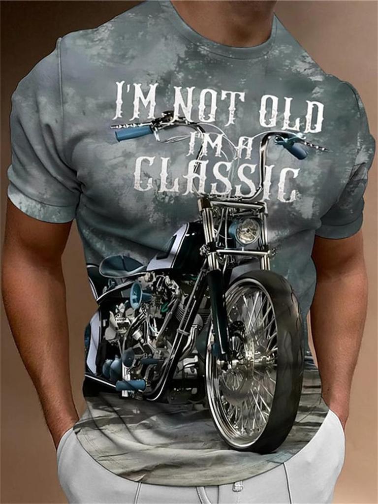 1976 Футболка Мужская Мотоцикл Футболка Гоночный Костюм Camiseta Рубашка Мужская 3D Печать Мотоцикл Футболка Мотор Байкер Винтаж Короткий Рукав