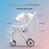 Elevated Baby Stroller: Reclining, Lightweight, Foldable, Two-Way Shock Absorption for Newborns