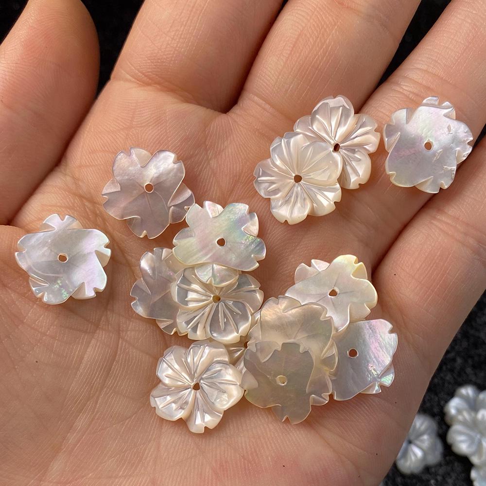 Натуральные бусины-ракушки 10 мм, 15 мм, 20 мм, белые ракушки в форме цветка, свободные бусины для изготовления ювелирных изделий, браслет, ожерелье, аксессуары, самые дешевые товары в наличии