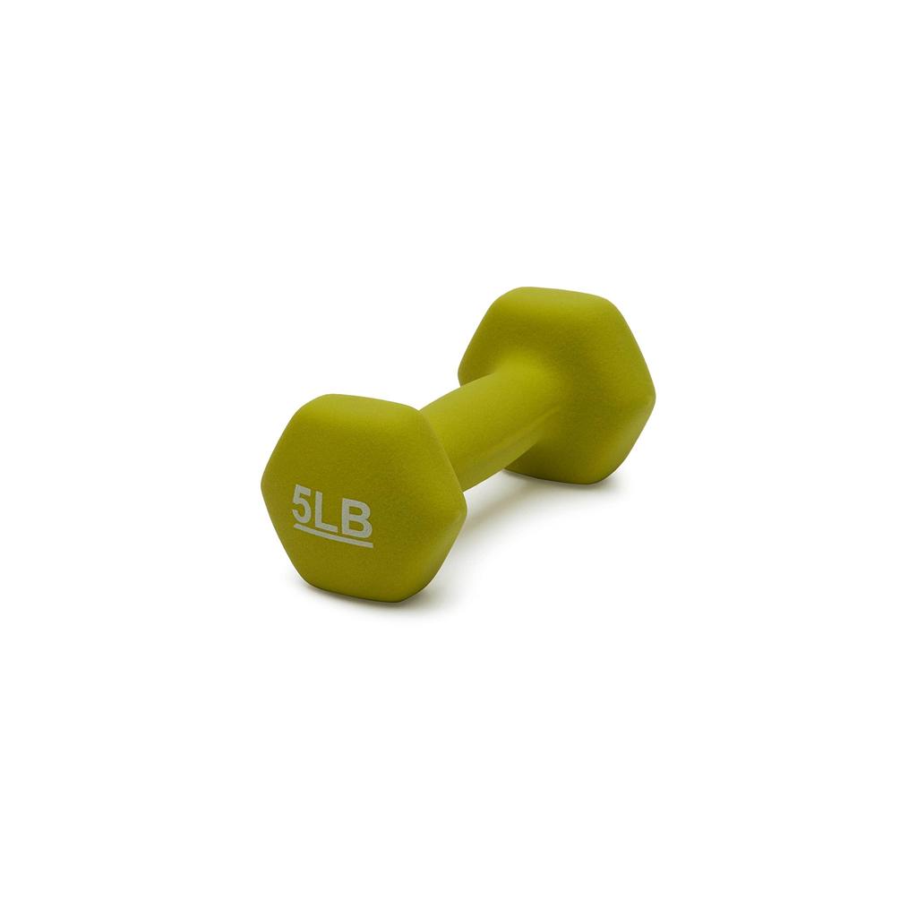 AmazonBasics Neoprene Dumbbell Set - 2.3kg Green