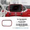 Hard Dry Carbon Fiber For Abarth 595 695 595C 695C Fiat 500 500C 2016-2024 Fiat 500e 2016-2019 Car 5/7inch Navigation Frame Trim