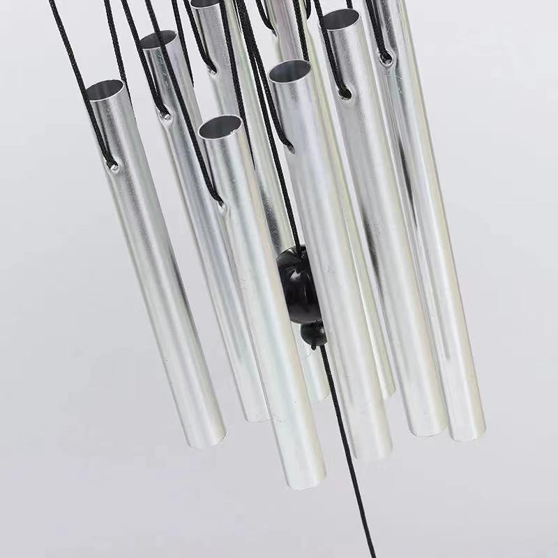 1pcs Outdoor Garden Metal Pipe Wind Chimes Star Heart Hanging Wooden Wind Chime Window Decoration Good Luck Home Decoration Craft