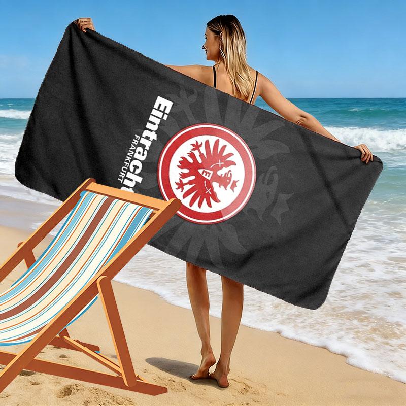 Пляжное полотенце Eintracht Frankfurt, Большое, Мягкое, Быстросохнущее, для Пляжа, Кемпинга, Плавания