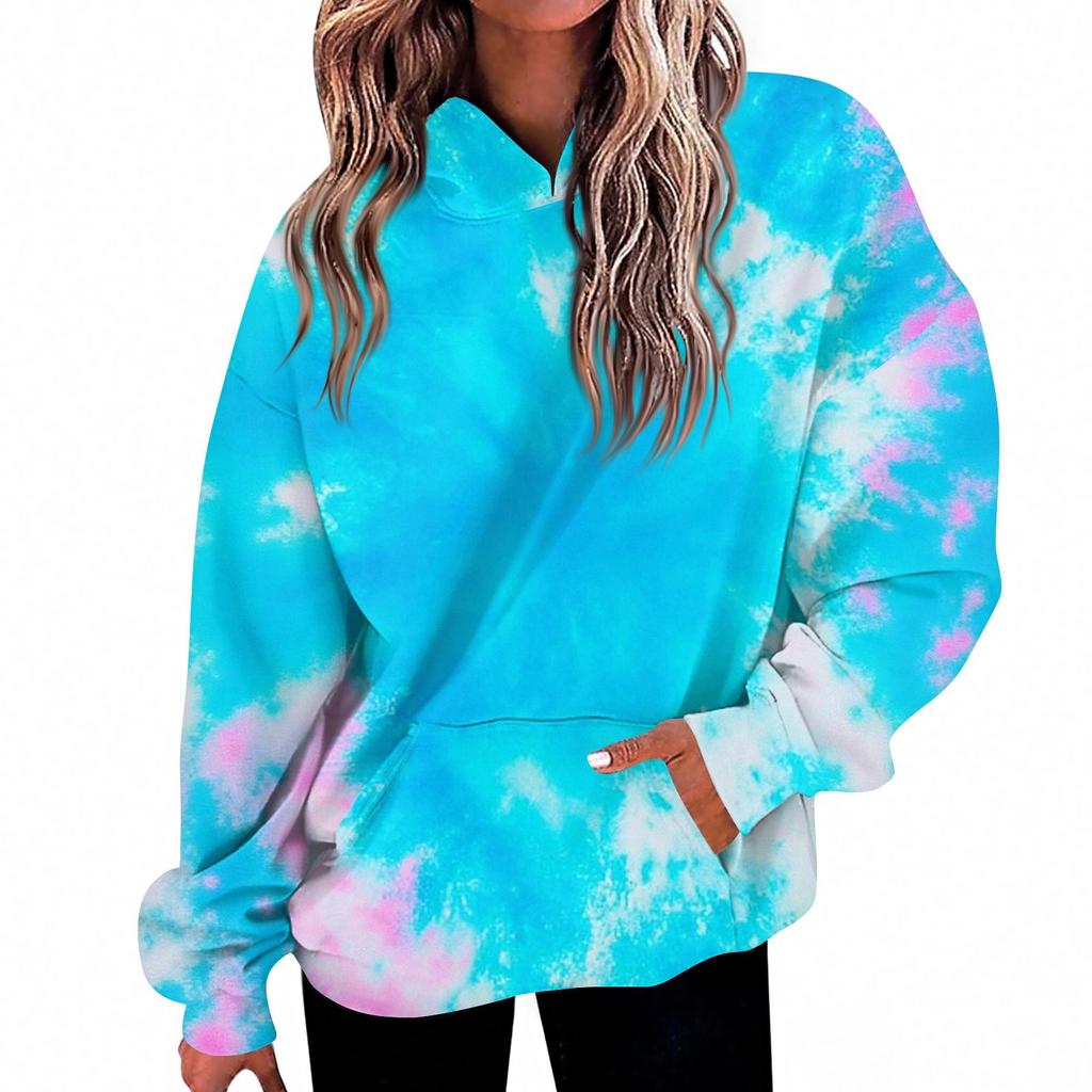 Женская мода Повседневный топ с V-образным вырезом и длинными рукавами с принтом