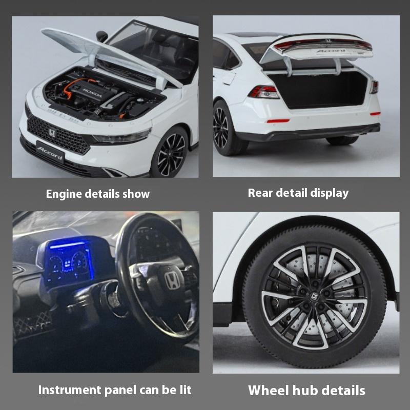 1:18 HONDA Accord Alloy Miniature Model Diecast Toy Car Home Decoration Desktop Display Ornament High Simulation Miniature Gifts