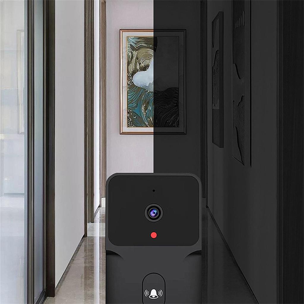 Remote Video Doorbell, Intelligent Visual Ring Doorbell Home Intercom HD Night WiFi Rechargeable Security Door Doorbell, Can Two-Way Calls,APP Control