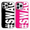 Креативный чехол для телефона с буквами SWAG для iPhone 17 16 15 14 13 12 11 Air Pro Max X XS XR XSMax 7 8 Plus PC Cover Funda Capa Coque