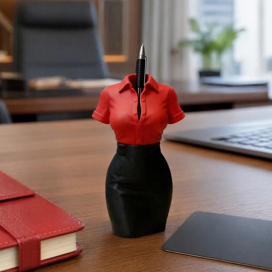 Подставка для ручек в виде бюста женщины-офисного работника, 3D-печатный настольный органайзер, Креативный декор в виде цветочной вазы для офиса и дома, Подарок для женщин