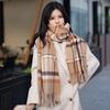 New Scarf for Women In Winter Versatile Plaid Thickened Student Couple Scarf Men's Imitation Cashmere To Keep Warm