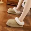 Women's 2024 Winter Velvet-Lined Non-Slip Half Slippers - Outdoor Cotton Mules