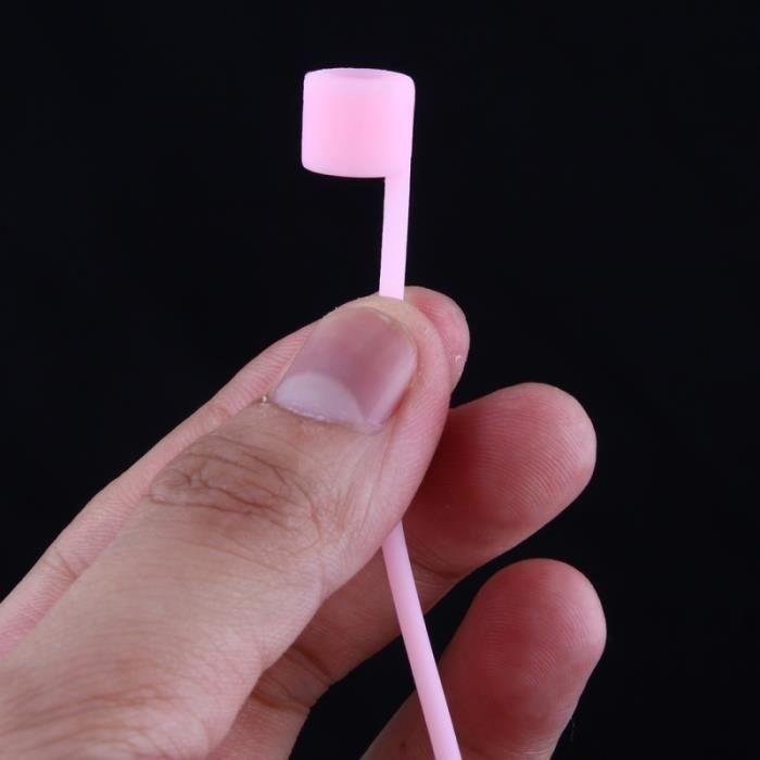 Держатель для наушников - Apple - Airpods - Флуоресцентный силикон - Розовый - Защита от потери