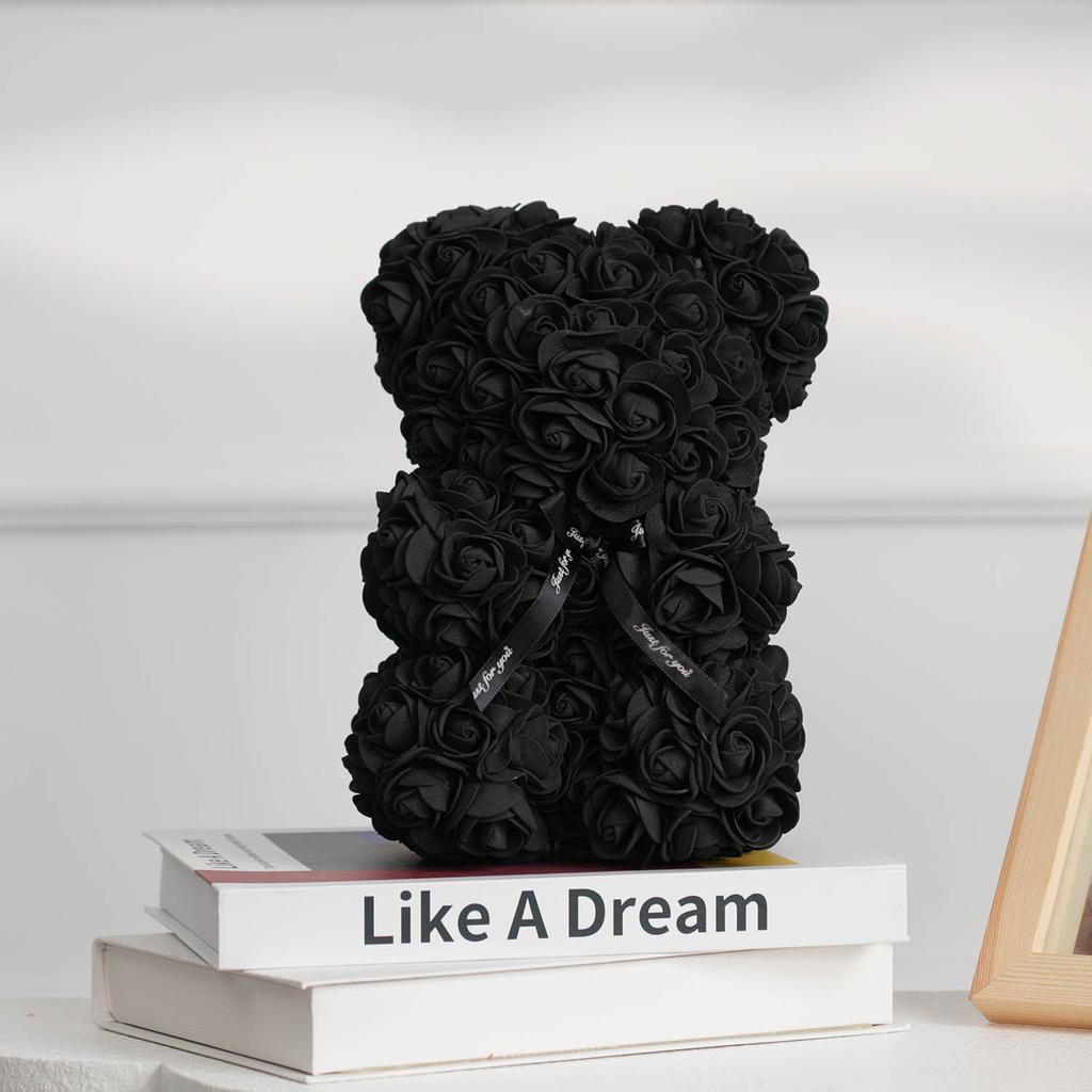 1PC Artificial Flower Eternal Rose Teddy Bear Mother's Day Birthday Valentine's Day Anniversary Gift Home Decoration