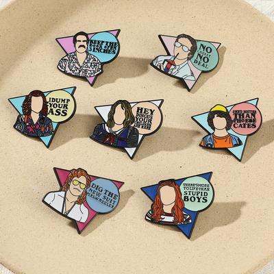 Популярный американский сериал «Очень странные дела» Брошь Высококлассный значок члена клуба «Адское пламя»