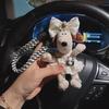 Korean Celebrity Puppy Keychain: Cute Lace Skirt Crossbody Bag Pendant for Girls, Perfect Small Gift
