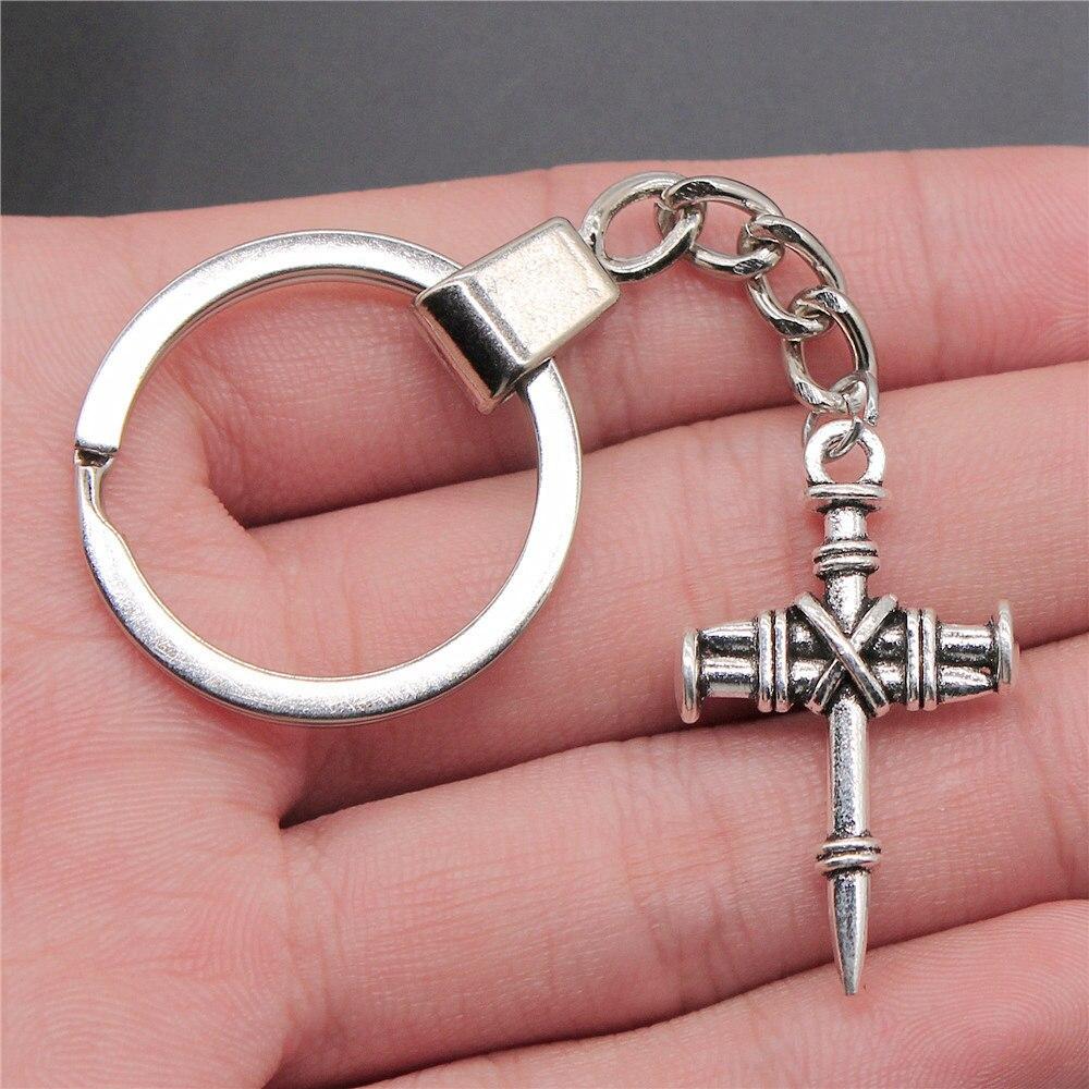 Религиозные брелки с крестом, выводы для Diy, аксессуары для металлических ремесленных цепочек для ключей