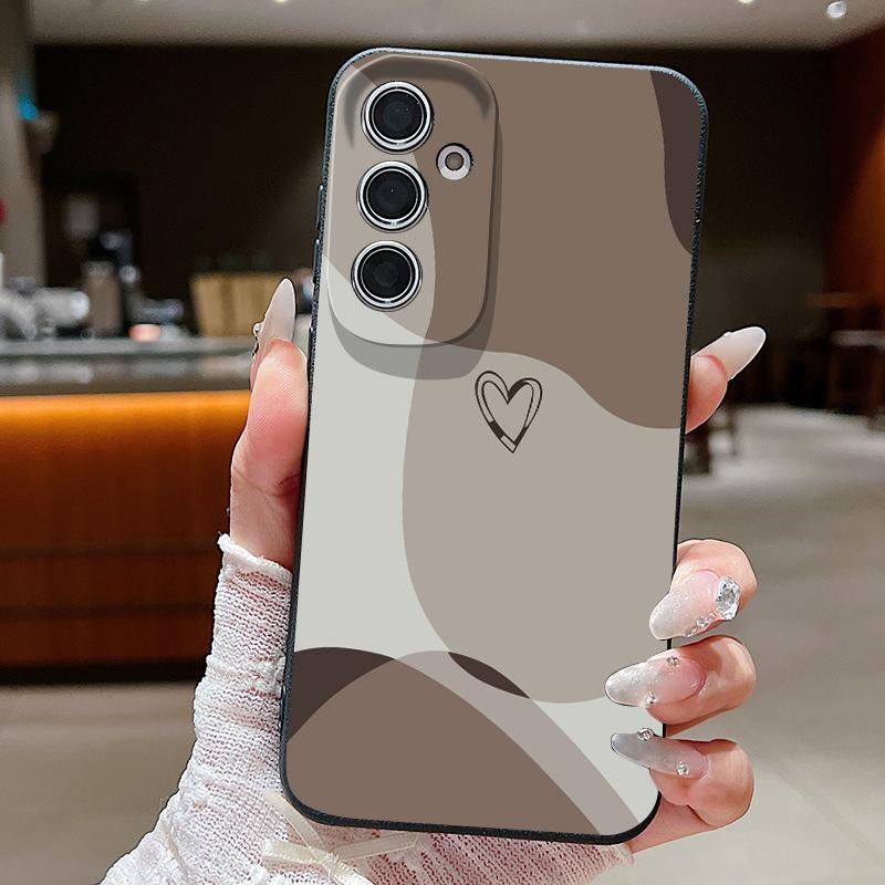 Чехол в стиле абстрактной геометрии для Samsung S26 S25 S24 Ultra S23 S22 S21 FE A15 A16 A17 A35 A36 A37 A54 A55 A56 A57 5G Мягкая обложка с текстурой кожи