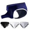 Sexy Men Elephant Nose Open Penis Pouch Briefs Mid Rise Breathable Underwear