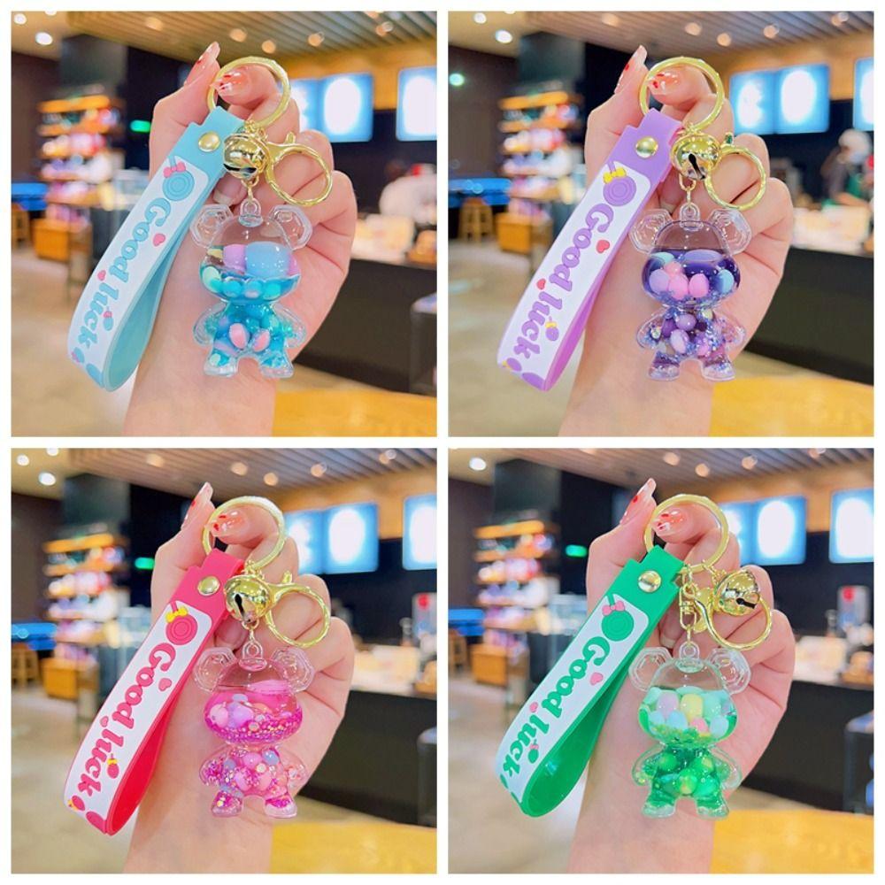 Мультяшный медведь, плавающий в масле, акриловый кулон в виде мультяшного медведя, подарок для девочки