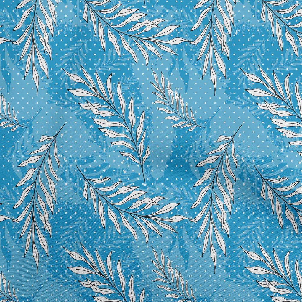 oneOone Cotton Flex Brown Fabric Tropical Leaf With Dot Quilting Supplies Print Sewing Fabric By The Yard 40 Inch