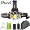 Powerful Headlamp Headlights Led Bulbs USB Rechargeable 18650 Battery Head Flashlight Torch Lamp Waterproof 5000 Lumens