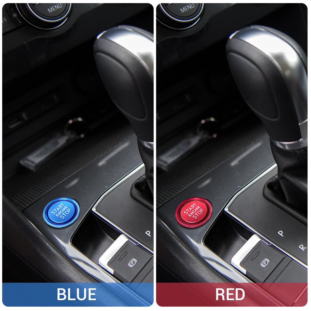 Кнопка запуска двигателя автомобиля, кольцо, крышка зажигания, накладка для VW Golf 7 MK7 VII GTI R Tiguan Jetta CC Arteon Passat B8 Touareg T-roc